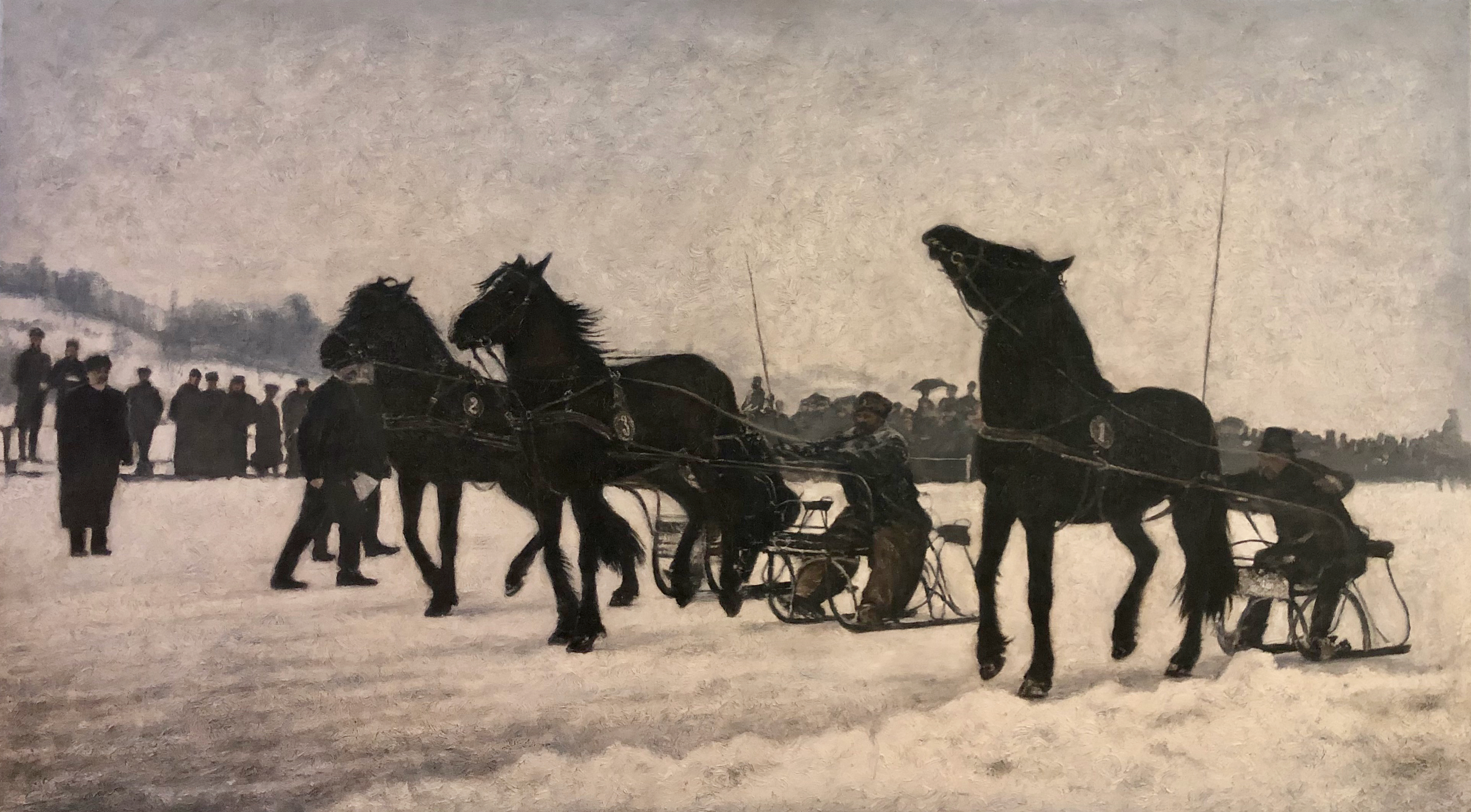 1900 - På isen i Frognerkilen, Kristiania. 