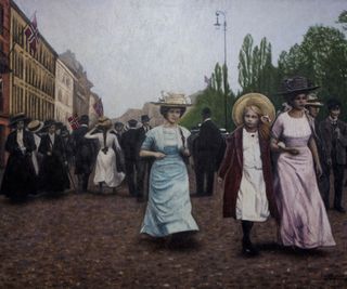 På Karl Johans gate, Kristiania, 17. mai 1910